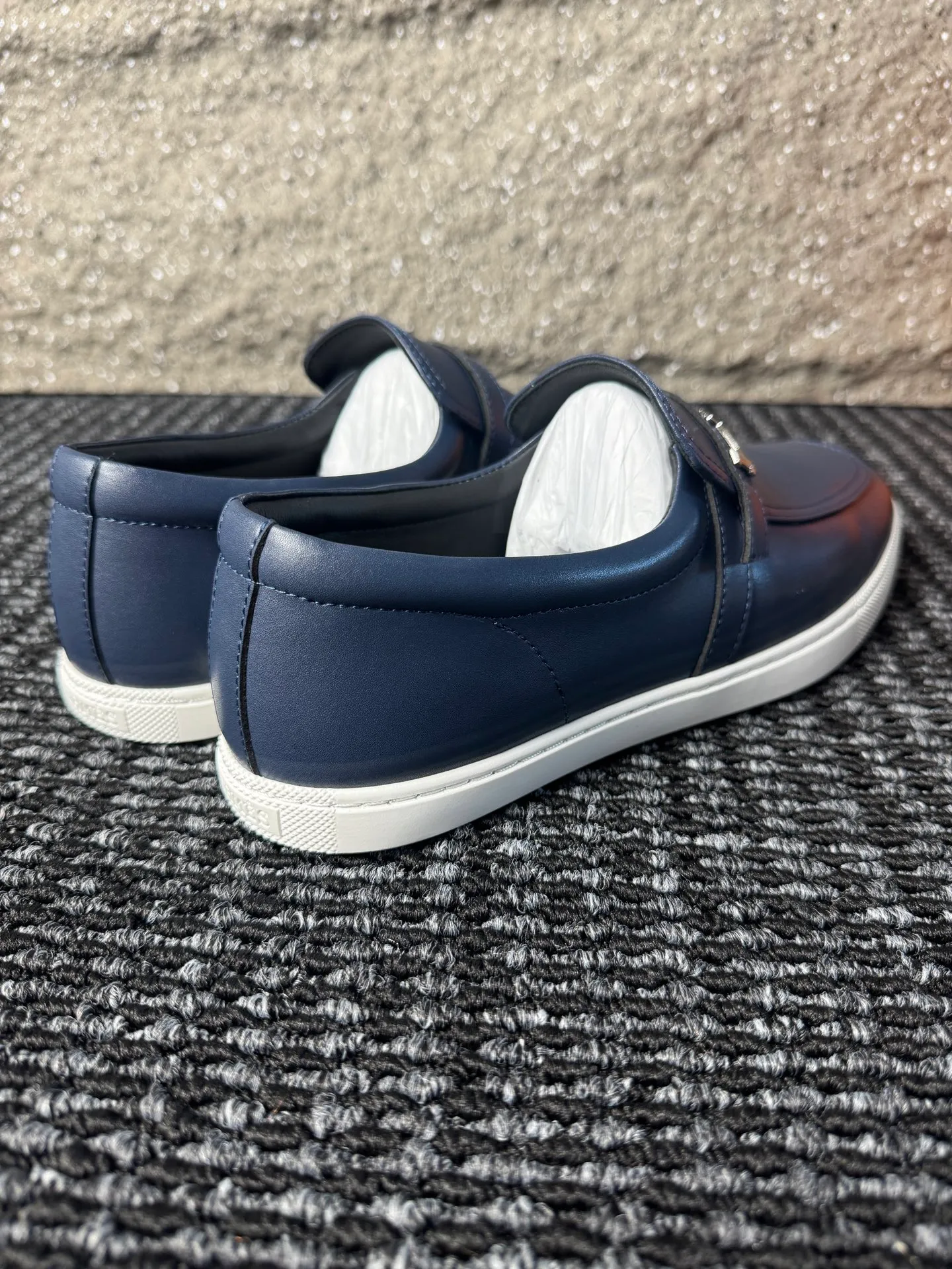 Men's men's shoes 💰440 [New style] 🪷🪷[HERMES] Hermès - High-end quality, the same style as the official website - Upper: 🔝 Nappa calfskin, with iconic H metal - Lining: water-dyed cowhide - Outsole: ultra-light TPU molded outsole - Ultra-high quality control·Fine workmanship: highlighted (high-end·luxury·grade) -Size: 38-44 (45 can be customized)·